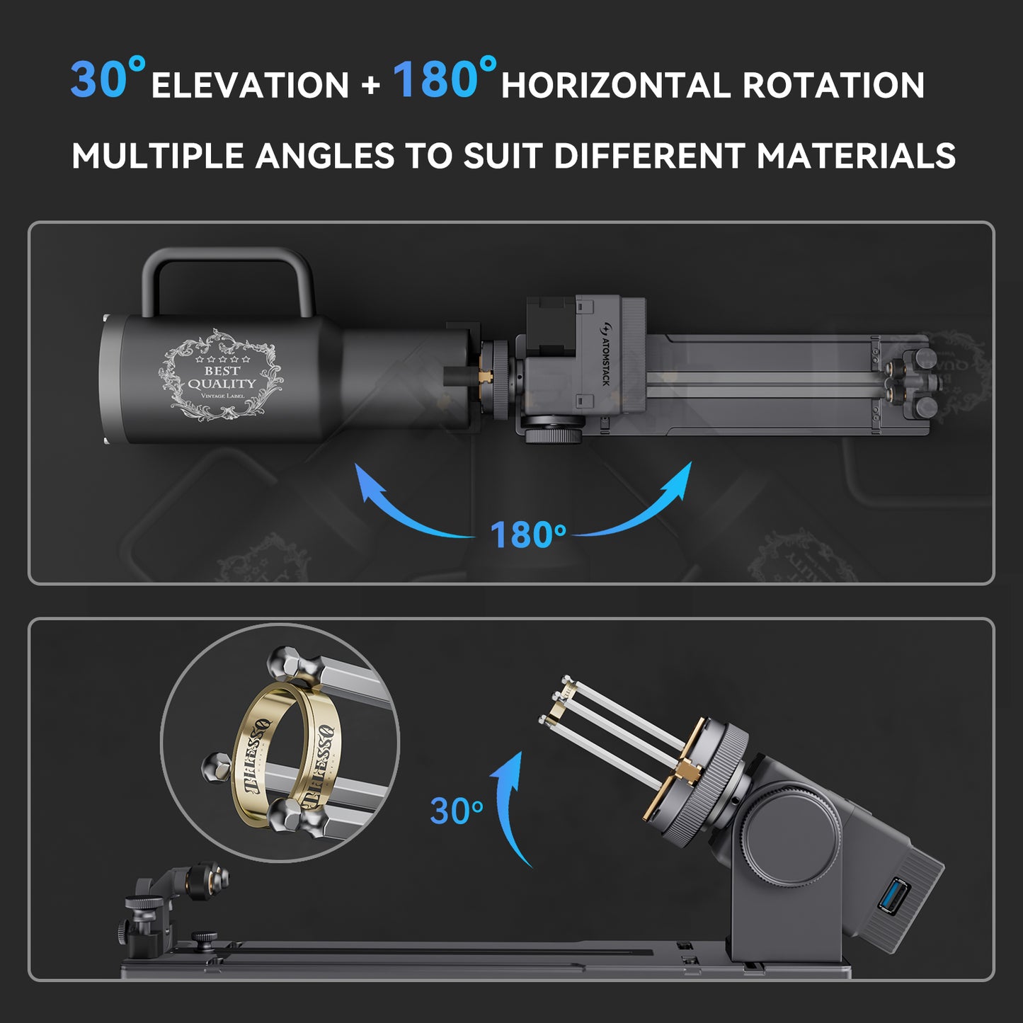 AtomStack R8 Rotary Chuck